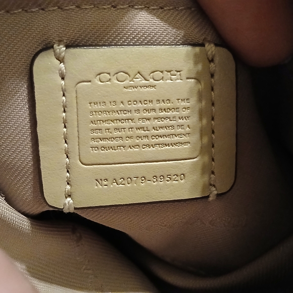 Coach Floral Crossbody Bag Cream Yellow Print Gold Hardware A2079-89520 - Picture 10 of 11